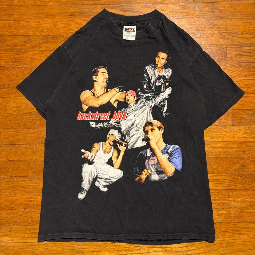 Vintage 1998 Backstreet Boys Tour Shirt Tultex Black Men's Large